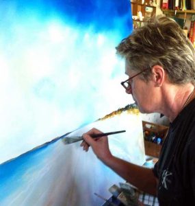 Sara Paxton Artworks-Oil Painting in Studio
