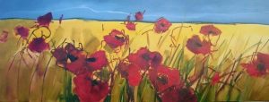 Oil Paint Step 4_Parading Poppies_Sara Paxton Artworks
