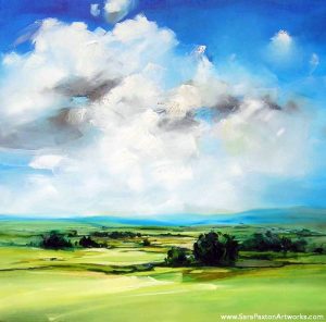 Green Pastures 106x106cm