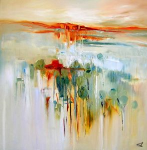 Sara Paxton Artworks-Reflections-87x87cm