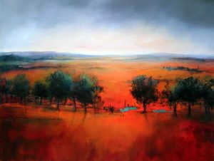 Sara Paxton Artworks-Twilight Landscape-120x90cm