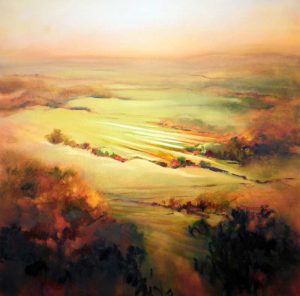 Sara Paxton Artworks-Valley Paradise-92x92cm