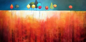 Sara Paxton Artworks-Trees Day Out-180x85cm-W