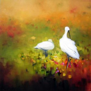 Sara Paxton Artworks-Two Birds-92x92cm