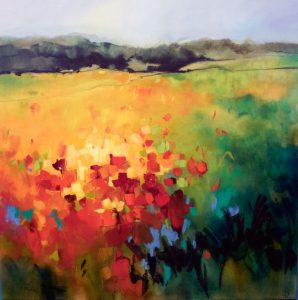 Poppies in Grass - 92x92cm