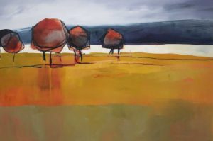 Red Trees 150x100cm Oil Paiinting