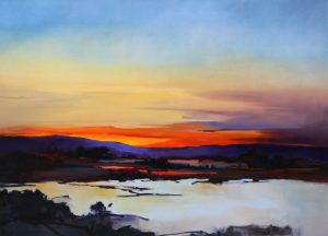 Sunset on Lake-120x90cm