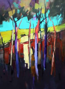 Tree Trunks in Colour - 90x120cm