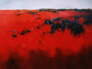 Red Hillside - 120x90cm