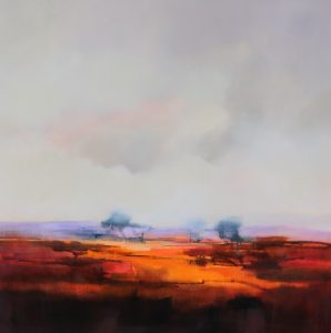 Earth Red 106x106cm Oils on Canvas by Sara Paxton