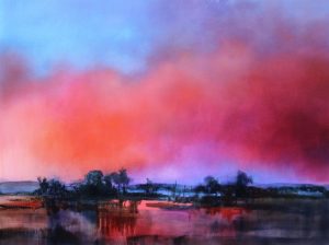 Evening Sky – original oil painting by Sara Paxton, 120x90cm