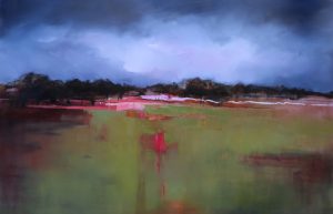 Pink Line – original oil painting by Sara Paxton, 150x100cm