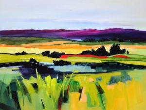Field Contours – original oil painting by Sara Paxton, 120x90cm