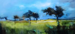 Windswept – original oil painting by Sara Paxton, 180x85cm