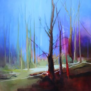 Finely Upstanding 106x106cm by Sara Paxton