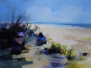 Beach Dunes – original oil painting by Sara Paxton, 120x90cm