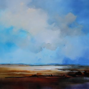 Landscape Dimension – original oil painting by Sara Paxton, 106x106cm
