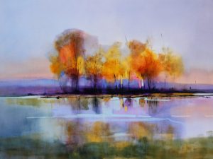 Top of the Lake – original oil painting by Sara Paxton, 120x90cm