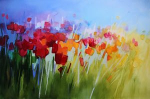 Summer Sensation – original oil painting by Sara Paxton, 150x100cm