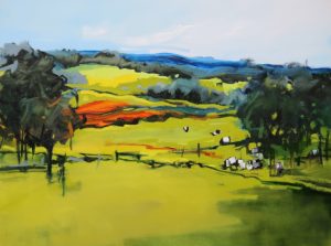Lush Green – original oil painting by Sara Paxton, 120x90cm