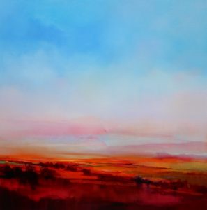 Pink Fantasy – original oil painting by Sara Paxton, 92x92cm