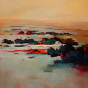 Red Hot Day – original oil painting by Sara Paxton, 106x106cm