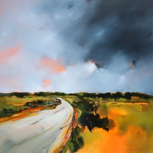 River Run – original oil painting by Sara Paxton, 106x106cm