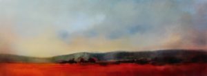 Sultry Landscape – original oil painting by Sara Paxton, 160x60cm