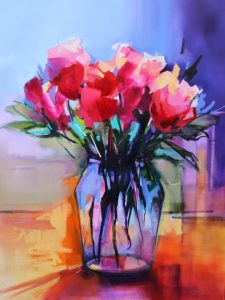 Colours of Summer – original oil painting by Sara Paxton, 90x120cm