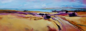 Fields of Colour – original oil painting by Sara Paxton, 160x60cm