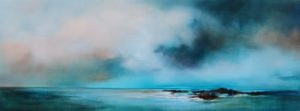 Rock Outcrop – original oil painting by Sara Paxton, 160x60cm