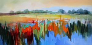 Textured – original oil painting by Sara Paxton, 152x76cm