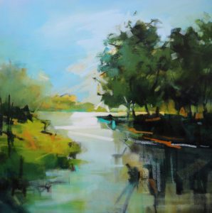 Wayward – original oil painting by Sara Paxton, 106x106cm