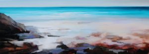Beach Beauty – original oil painting by Sara Paxton, 160x60cm