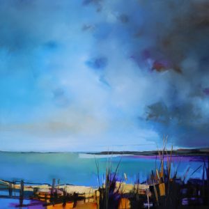Edge of the Water – original oil painting by Sara Paxton, 106x106cm