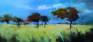 Windswept – original oil painting by Sara Paxton, 180x85cm