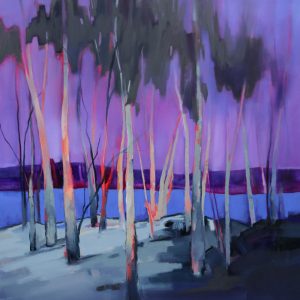 Lakeside – original oil painting by Sara Paxton, 92x92cm