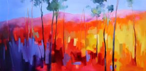 Luminescent – original oil painting by Sara Paxton, 152x76cm