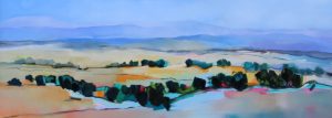 Undulations in Colour – original oil painting by Sara Paxton, 160x60cm