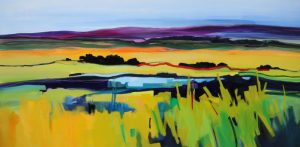 Coloured Earth – original oil painting by Sara Paxton, 152x76cm