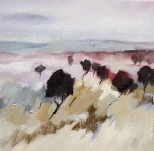 Pink Drift - original painting SOLD – original oil painting by Sara Paxton