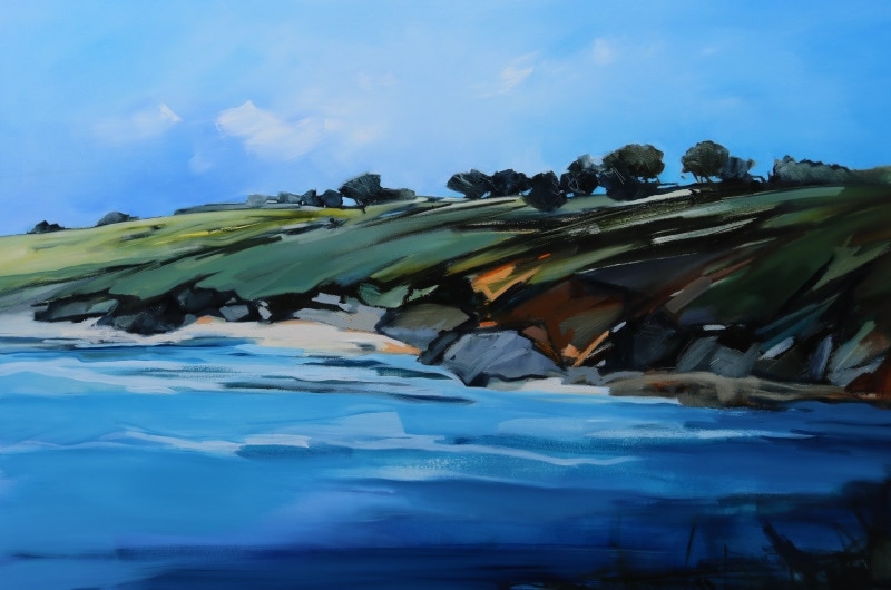 Waterline – original oil painting by Sara Paxton, 150x100cm
