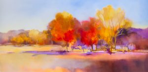 Bright Earth – original oil painting by Sara Paxton, 152x76cm