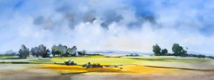 Cloud Play – original oil painting by Sara Paxton, 160x60cm