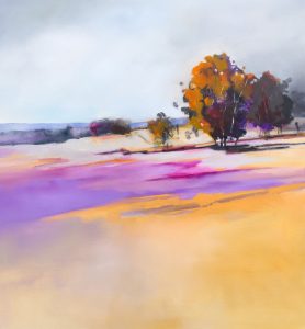 Summer Shadows – original oil painting by Sara Paxton, 92x92cm