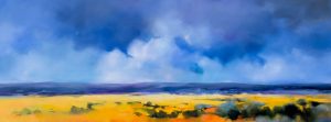 Sunkissed Fields – original oil painting by Sara Paxton, 160x60cm