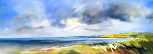 The Headland – original oil painting by Sara Paxton, 160x60cm