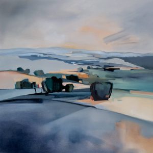 Pockets – original oil painting by Sara Paxton, 106x106cm