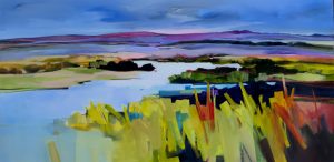Coloured Earth – original oil painting by Sara Paxton, 152x76cm
