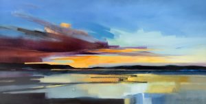 Shard of Light – original oil painting by Sara Paxton, 152x76cm